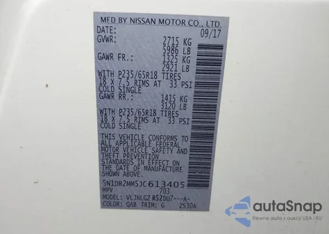 2018 Nissan Pathfinder Sl from USA, damaged, VIN 5N1DR2MM5JC613405